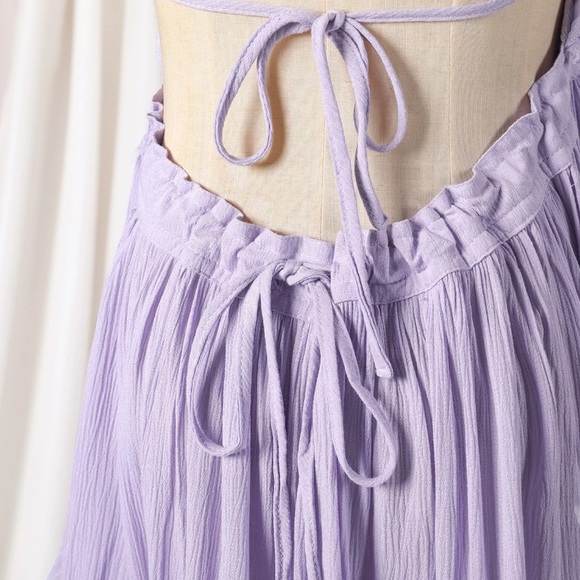 SOLD OUT Lavender Swiss Dot Mesh Halter Mini Dress - Picture 6 of 7